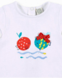 Ensemble tricot fille rouge blanc Collection Frutti