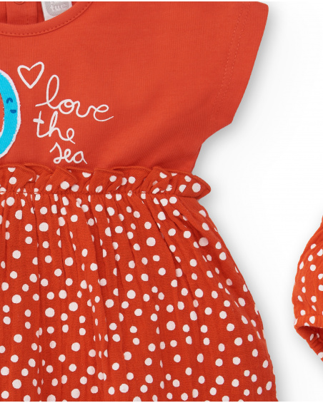 Ensemble tricot rouge fille Collection Frutti