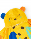 Serviette Poncho Orange Pour Enfant Collection Animal Life