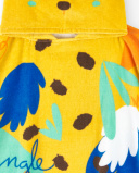Serviette Poncho Orange Pour Enfant Collection Animal Life