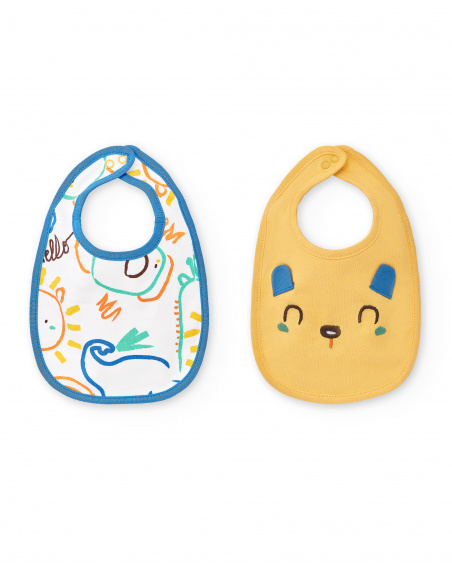 Pack bavoirs bandana fille orange Collection Animal Life
