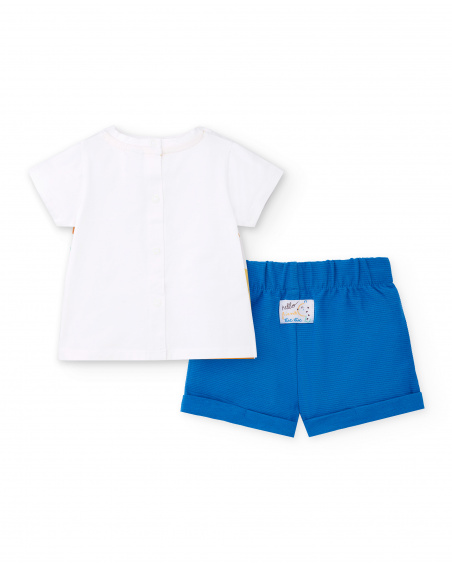 Ensemble tricot garçon bleu blanc Collection Animal Life