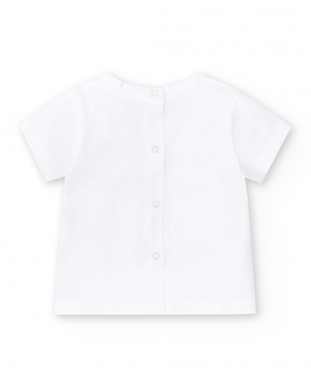 Ensemble tricot blanc garçon Collection Animal Life