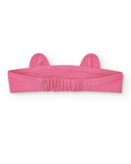 Bandeau en maille rose fille Collection Animal Life