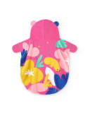 Serviette poncho rose fille Collection Animal Life