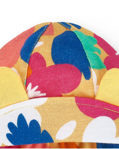 Chapeau plat orange fille Collection Animal Life