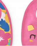Pack bavoir rose fille Collection Animal Life