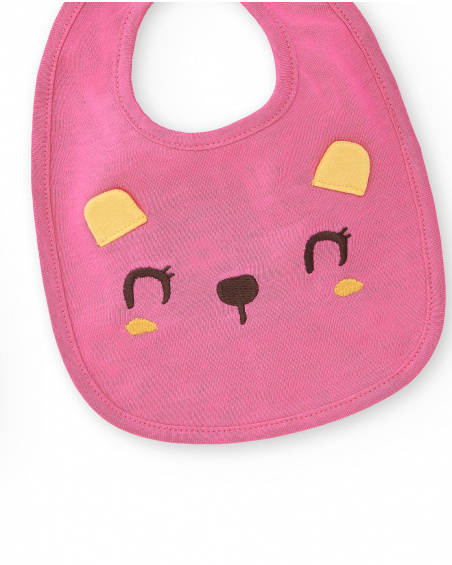 Pack bavoir rose fille Collection Animal Life