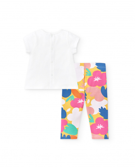 Ensemble tricot blanc fille Collection Animal Life