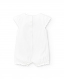 Barboteuse en maille blanche fille Collection Animal Life