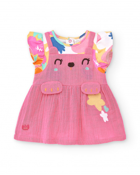 Ensemble plat rose fille Collection Animal Life