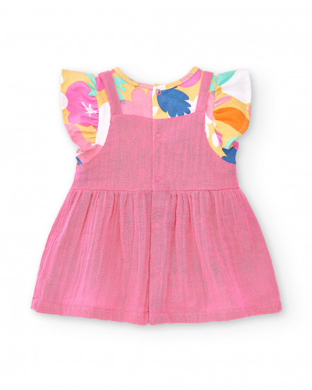 Ensemble plat rose fille Collection Animal Life