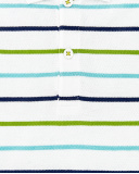 Polo garçon piqué blanc Collection Paradiso