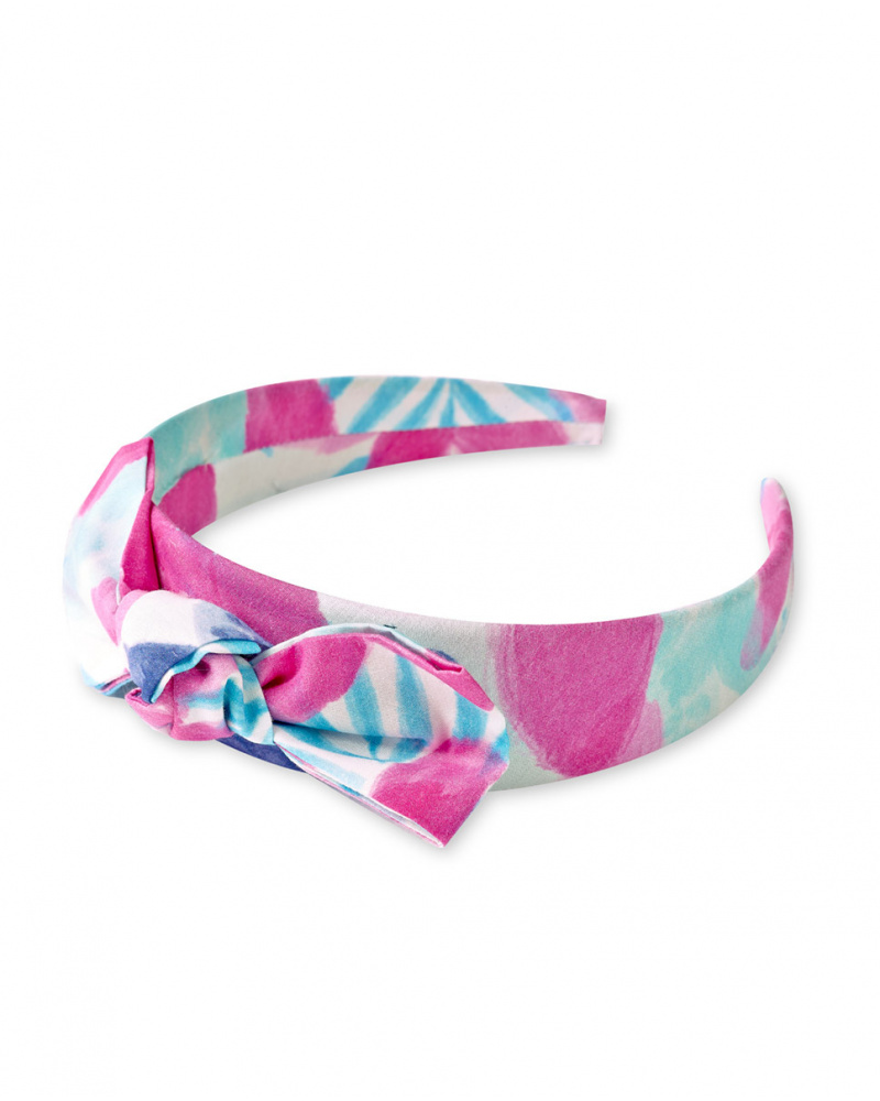 Bandeau rigide noeud fille bleu fuchsia Collection Paradiso