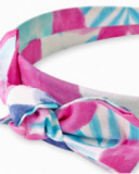 Bandeau rigide noeud fille bleu fuchsia Collection Paradiso