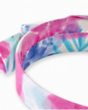 Bandeau rigide noeud fille bleu fuchsia Collection Paradiso