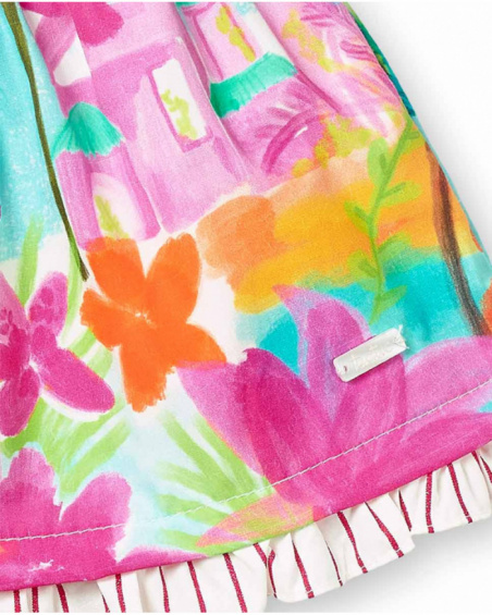 Jupe fille en popeline blanche Collection Paradiso Jupe fille en popeline blanche Collection Paradiso