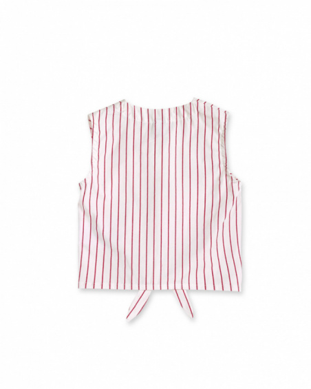 Blouse fille en popeline blanche Collection Paradiso Blouse fille en popeline blanche Collection Paradiso