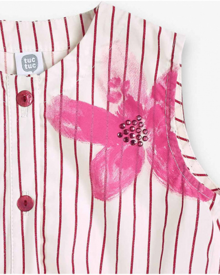 Blouse fille en popeline blanche Collection Paradiso Blouse fille en popeline blanche Collection Paradiso