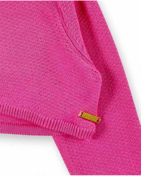 Veste tricot fuchsia fille Collection Paradiso