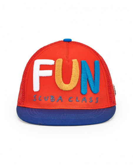 Casquette garçon en sergé rouge Collection Salty Air