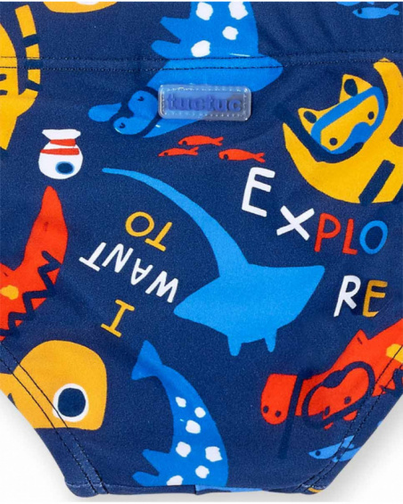 Maillot de bain slip garçon bleu marine Collection Salty Air