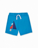 Bermuda garçon peluche bleu Collection Salty Air