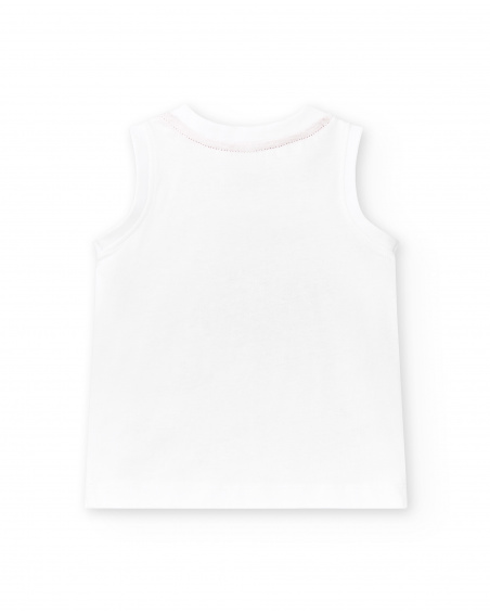 Débardeur garçon en maille blanc Collection Salty Air