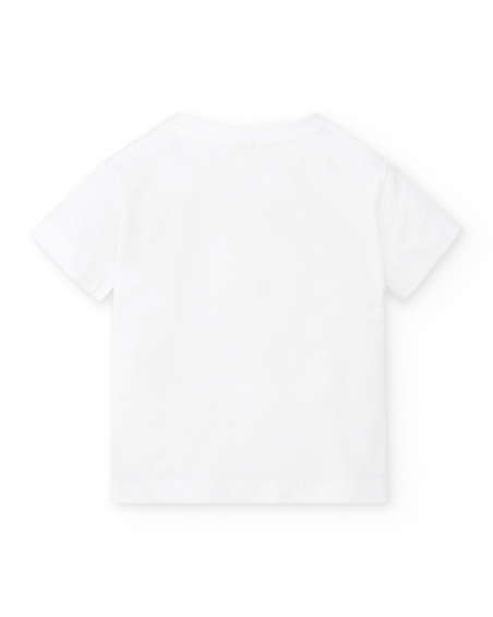 T-shirt de plongée garçon en maille blanc Collection Salty Air T-shirt de plongée garçon en maille blanc Collection Salty Air