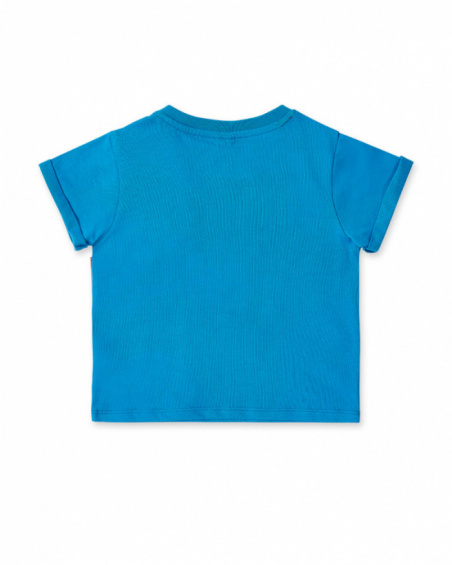 T-shirt garçon bleu en maille Collection Salty Air