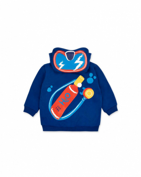 Doudoune bleue en peluche garçon Collection Salty Air
