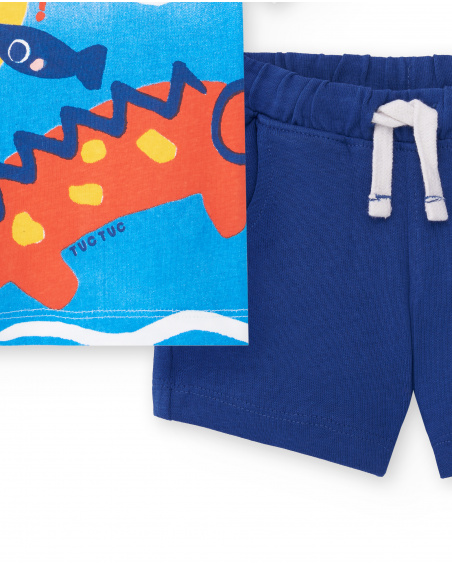 Ensemble tricot garçon bleu rouge Collection Salty Air