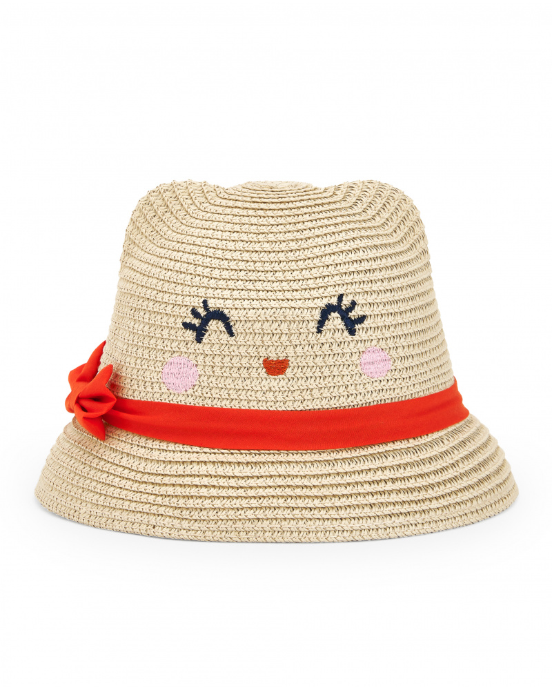 Chapeau en raphia beige fille Collection Salty Air