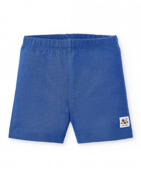 Legging cycliste fille bleu tricoté Collection Salty Air