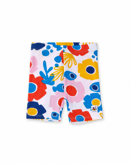 Legging cycliste fille blanc tricoté Collection Salty Air Legging cycliste fille blanc tricoté Collection Salty Air