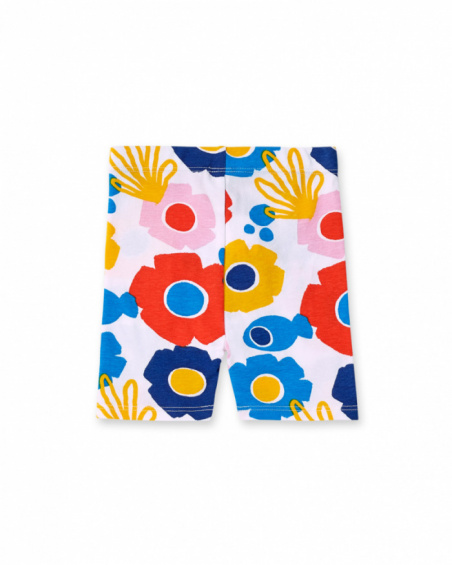 Legging cycliste fille blanc tricoté Collection Salty Air Legging cycliste fille blanc tricoté Collection Salty Air