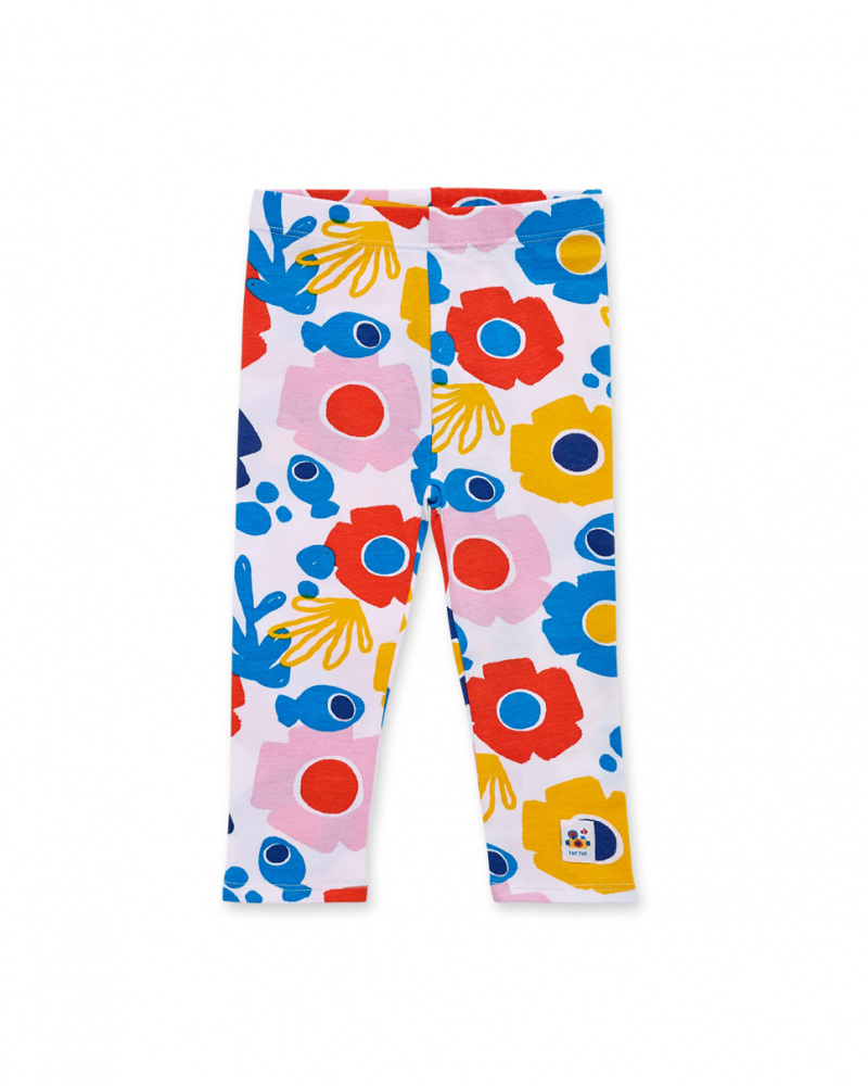 Legging fille en maille blanc Collection Salty Air