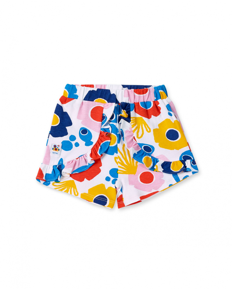 Short fille en maille blanc Collection Salty Air