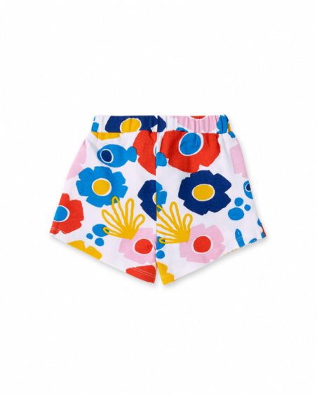 Short fille en maille blanc Collection Salty Air