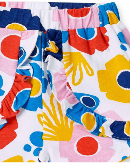 Short fille en maille blanc Collection Salty Air