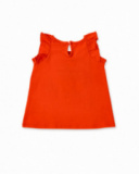 T-shirt fille en maille rouge Collection Salty Air T-shirt fille en maille rouge Collection Salty Air