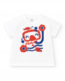 T-shirt fille en maille blanc Collection Salty Air T-shirt fille en maille blanc Collection Salty Air