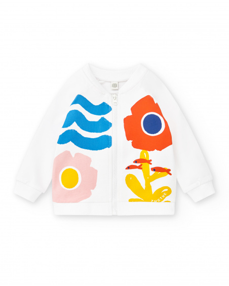 Doudoune peluche blanche fille Collection Salty Air