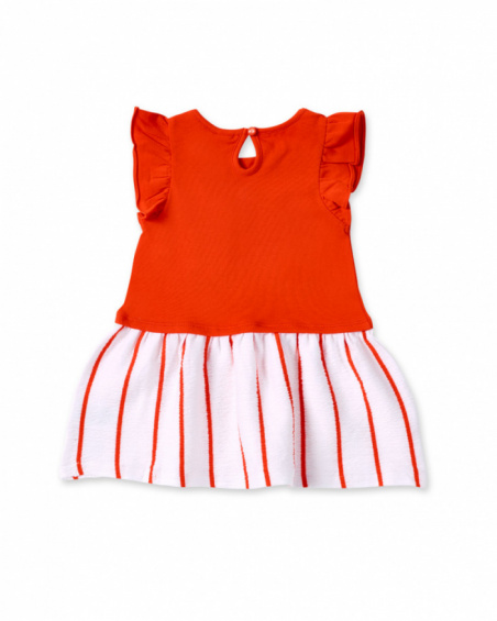 Robe fille en maille rouge Collection Salty Air