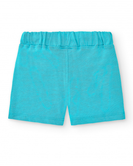 Bermuda en maille garçon bleu turquoise Collection Laguna Beach