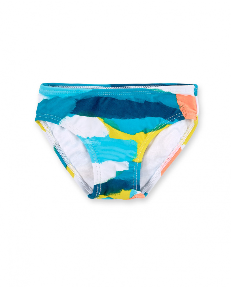 Maillot de bain slip garçon blanc Collection Laguna Beach