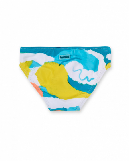 Maillot de bain slip garçon blanc Collection Laguna Beach