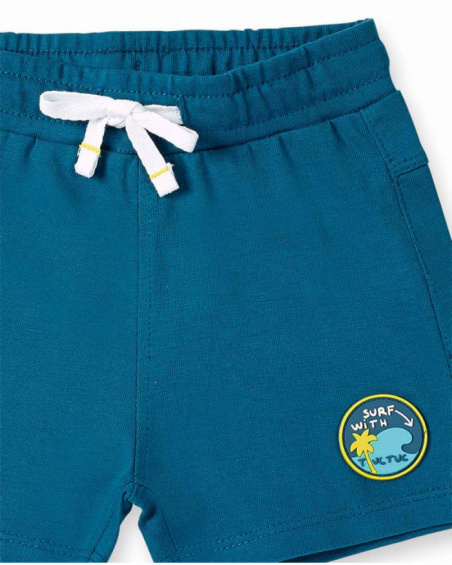 Bermuda garçon en maille bleu foncé Collection Laguna Beach