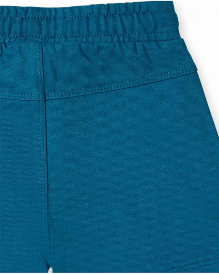 Bermuda garçon en maille bleu foncé Collection Laguna Beach