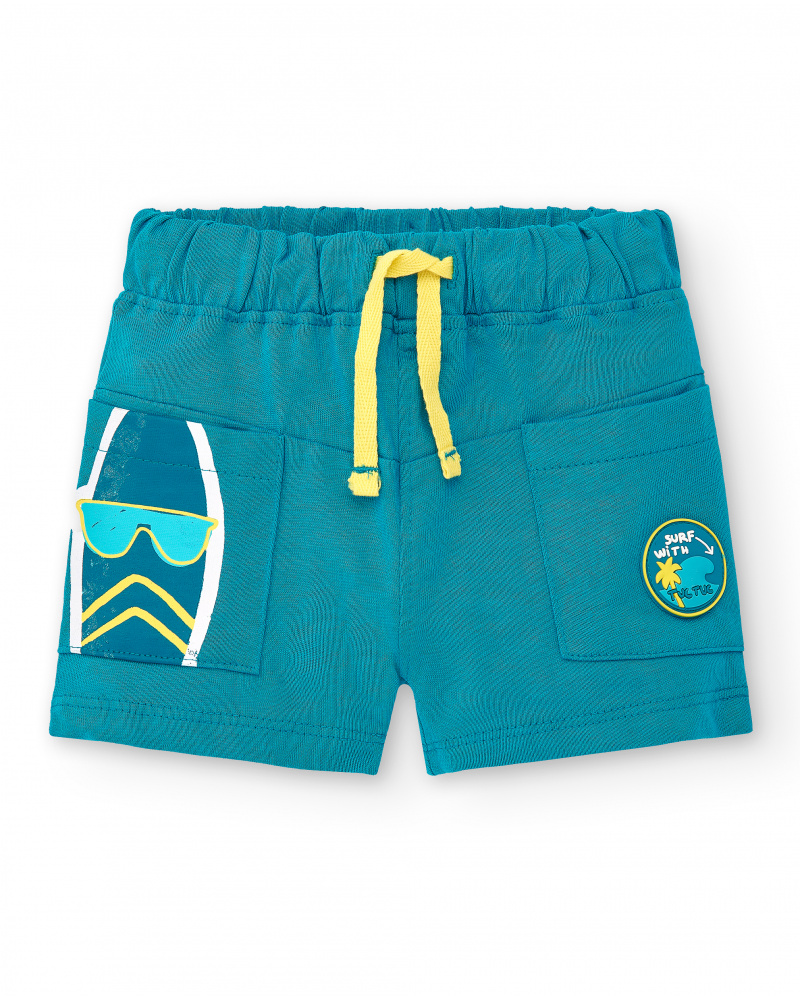 Bermuda tricot garçon bleu Collection Laguna Beach